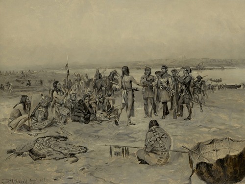 Lewis And Clark Meeting The Mandans (Lewis And Clark Expedition)