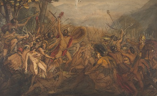 Ptolemy Philopator Struck By Death As He Desecrated The Temple Of Jerusalem  by François-Joseph Heim