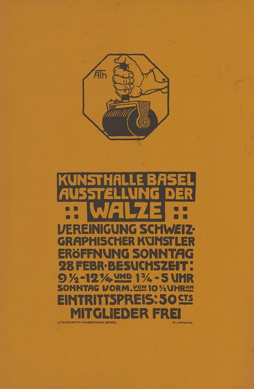 Kunsthalle Basel – Ausstellung der Walze – Vereinigung schweiz. graphischer Künstler