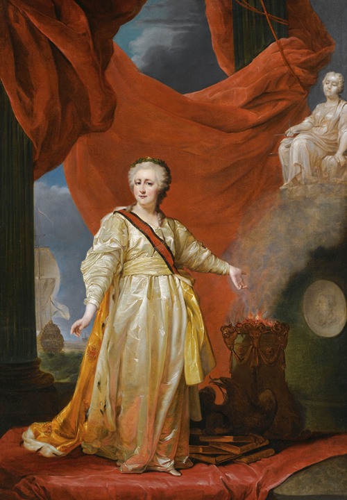 Portrait Of Catherine The Great As Legislator In The Temple Of The Goddess Of Justice