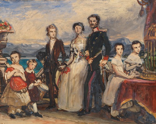 Studie zu dem Gemälde ‘Die Geschwister der Kaiserin Elisabeth von Österreich’