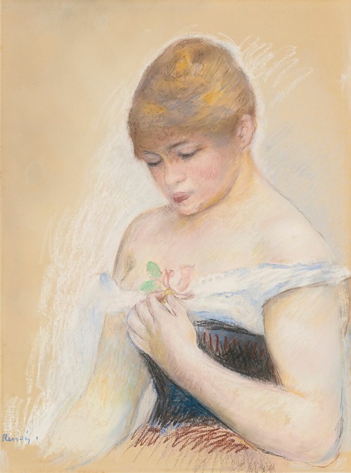 Jeune Femme Tenant Une Fleur (Portrait De Jeanne Samary)