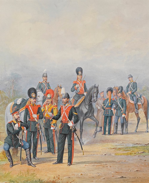 A Group Of Officers And Men Of The Life Guards Dragoon Regiment (1873)