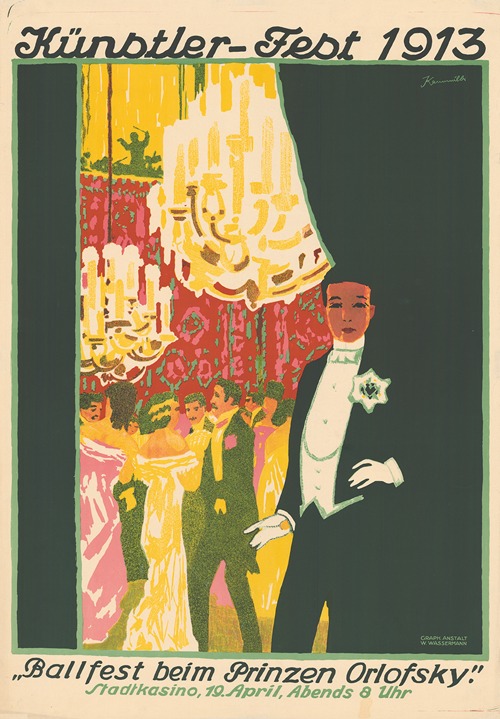 Künstler-Fest 1913 – „Ballfest beim Prinzen Orlofsky“ – Stadtkasino