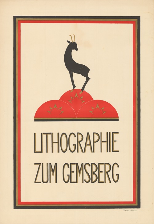 Lithographie zum Gemsberg