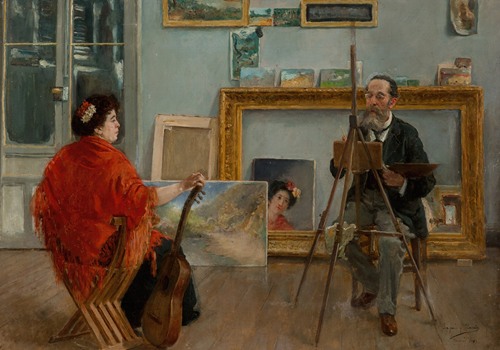 In the artist’s studio (1903)