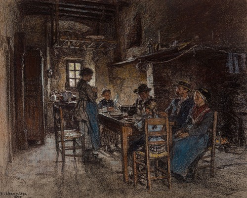 La bénédicité au Chaussin près de Vichy (The blessing at Chaussin near Vichy)