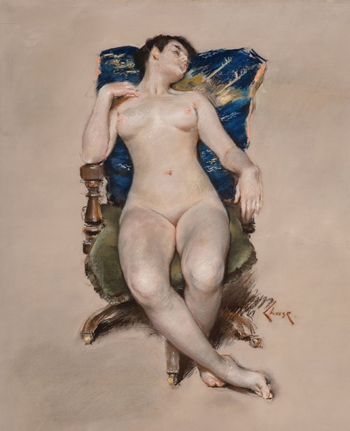 Untitled (Nude Resting in a Chair) (circa 1888)