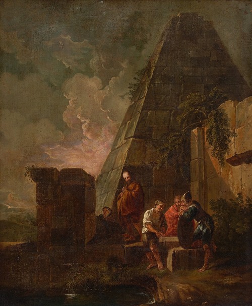 Philosphers and Soldiers Among Ancient Ruins, Including the Pyramid of Gaius Cestius