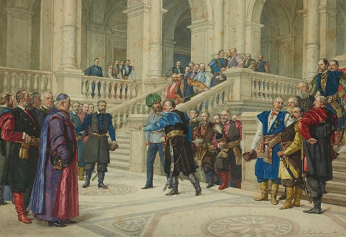 ‘The Emperor Visiting the Galicia Diet in Lviv’ from the Series ‘Inspection Trip of Emperor Franz Joseph I Around Galicia in September 1880’