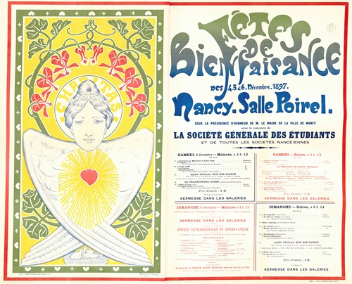 Fêtes de bienfaisance des 4, 5 & 6 décembre 1897 Nancy , salle Poirel