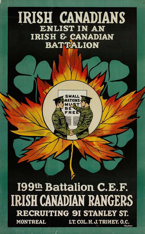Irish Canadians; enlist in an Irish and Canadian Battalion