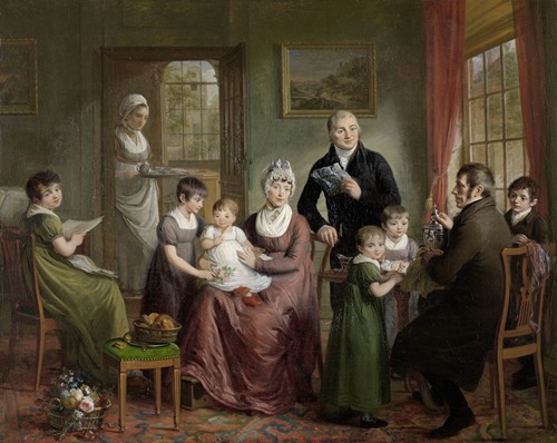 Portrait of the Family of Adrianus Bonebakker with Dirk L. Bennewitz