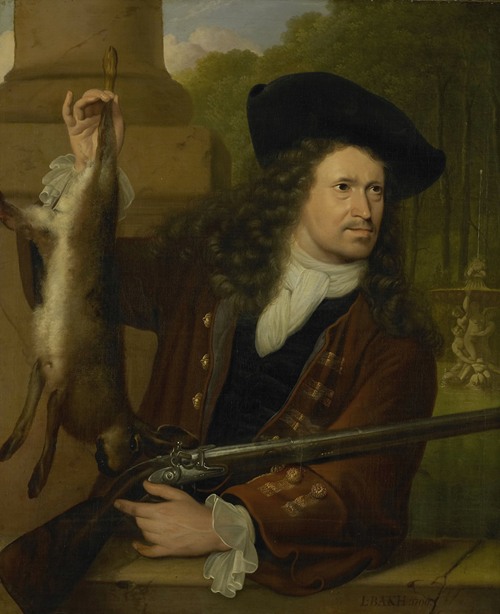 Jan de Hooghe (1650-1731). Anna de Hooghe’s Cousin, Dressed for Shooting (1700)