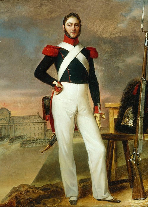 Marin Burty, marchand de nouveautés, en tenue de grenadier