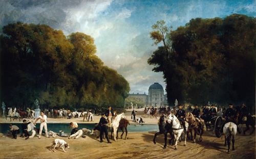 L’Artillerie campée dans le jardin des Tuileries (fin septembre 1870)