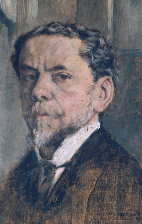 Autoportrait de Charles Courtry (1846-1897), graveur