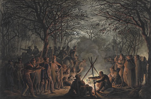 Kamp van de kozakken buiten de Muiderpoort te Amsterdam, 1813