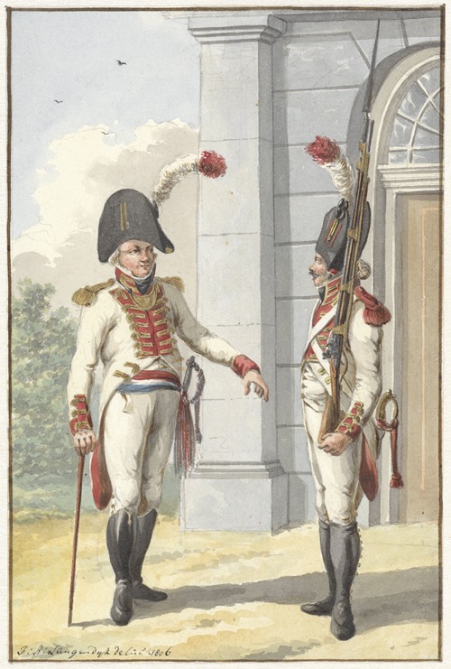 Grenadier officier en gemeene der Lijfgarde van de Raadpensionaris der Bataafsche Republiq