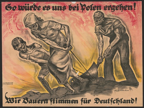 So würde es uns bei Polen ergehen! Wir Bauern stimmen für Deutschland!