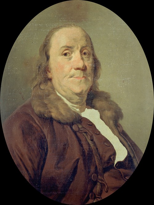 Portrait of Benjamin Franklin by Joseph Siffred Duplessis - Artvee