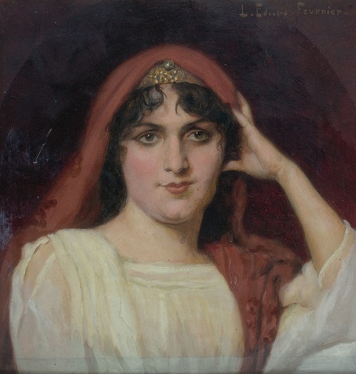 Portrait de Madeleine Roch (1885-1930), sociétaire de la Comédie-Française, dans le rôle de Sabine dans ‘Horace’