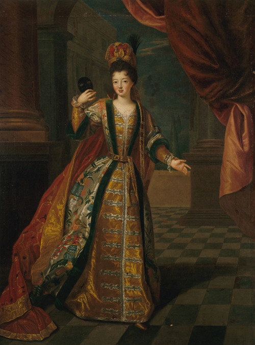 Portrait présumé de Mademoiselle de Nantes (Louise-Françoise de Bourbon, 1673-1743), en costume de bal