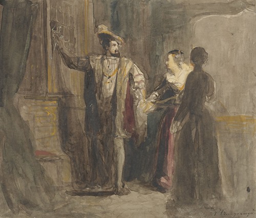 Scène uit het leven van koning Frans I van Frankrijk