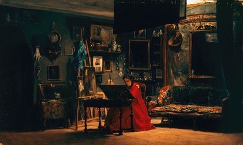 La princesse Mathilde (1820-1904) dans son atelier, rue de Courcelles