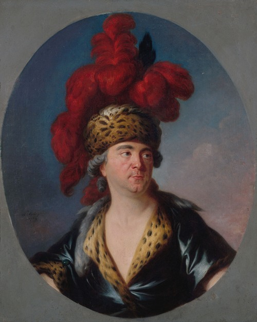 Portrait de Henri-Louis Lekain (1728-1778), dans le rôle de Gengis-Khan de ‘l’Orphelin de la Chine’, tragédie de Voltaire