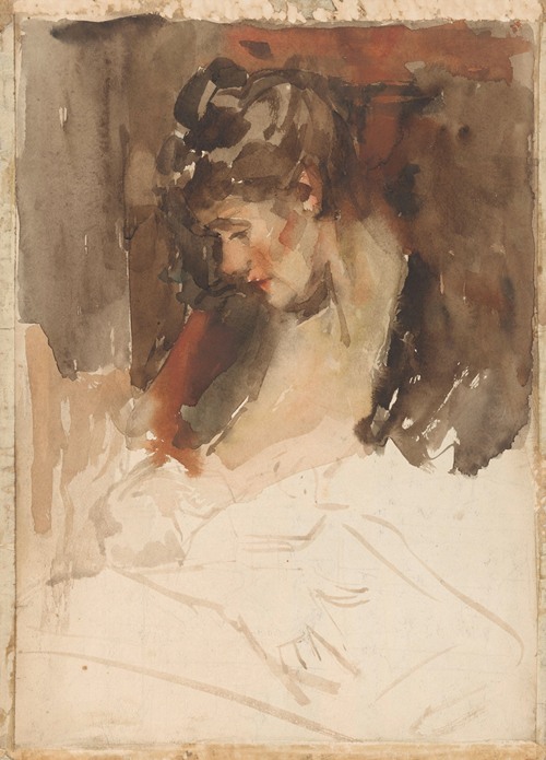 De vrouw van Wilhelmus Johannes Steenhoff met haar kind aan de borst