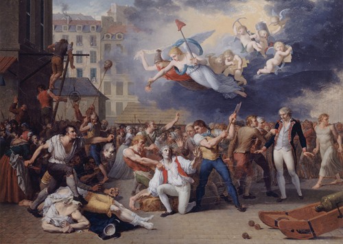 Le marquis de Pelleport (1754-1807) tente, en vain, de sauver le major de la Bastille, Antoine-Jérôme de Losme-Salbray, le 14 juillet 1789 (1789)