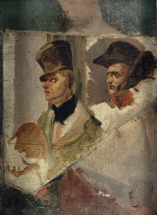 Études de têtes pour ‘La Barrière de Clichy – Défense de Paris, le 30 mars 1814’
