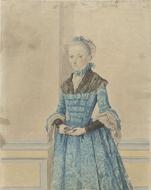 Portret van Maria van IJsseldijk, staand kniestuk