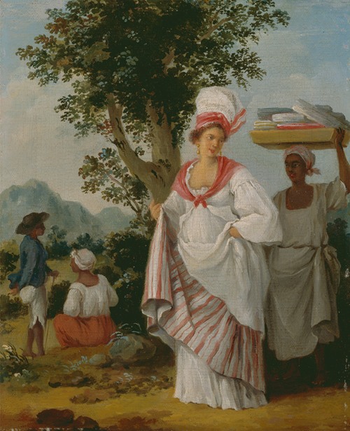 A Linen Market With A Linen-Stall And Vegetable Seller In The West