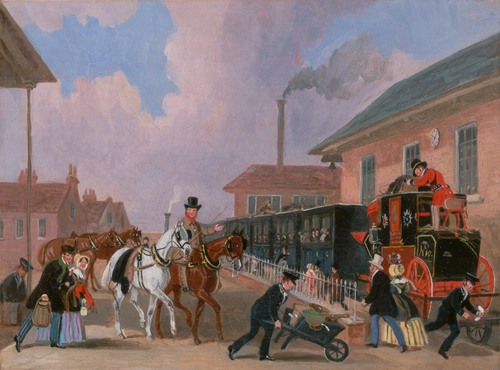 The Louth-London Royal Mail Travelling by Train from Peterborough East, Northamptonshire (1845)