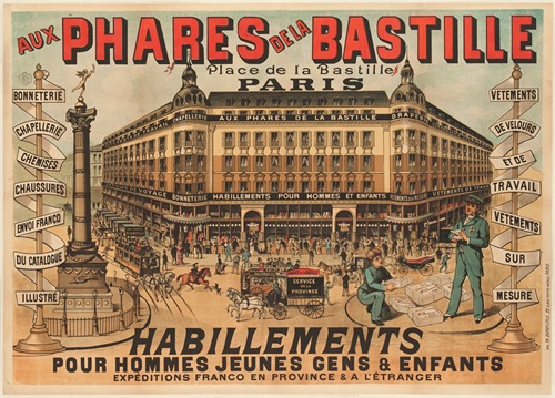Aux Phares De La Bastille Place De La Bastille Paris Habillements Pour Hommes Jeunes Gens & Enfants