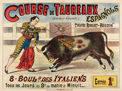 Course De Taureaux Espagnols (Grandeur Naturelle) Theâtre Robert-Houdin