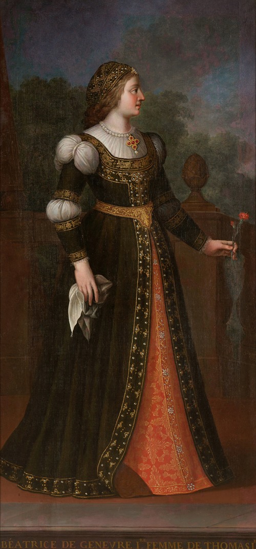 Portait of Beatrice of Ginevra, wife of Tomaso I