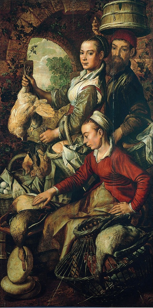 Joachim Beuckelaer, Kitchen maid with Christ in the house of Martha and