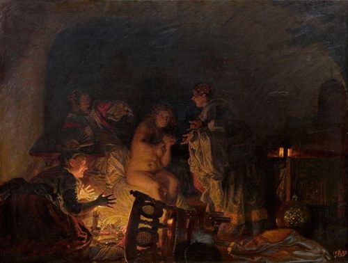 Leonora Christina stripped and seached by the servants of Queen Sofie Amalie