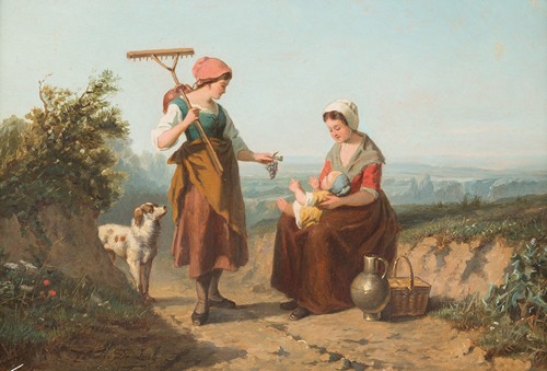 Italian countrywomen by the wayside