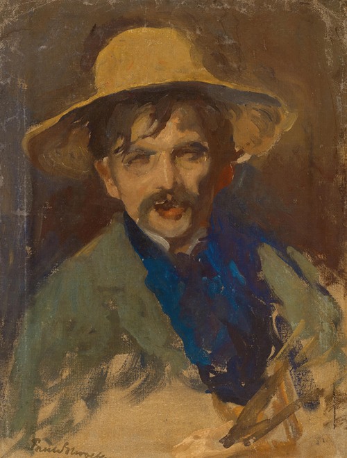 Self-portrait of the Painter with the Straw Hat of the Painter Fritz Overbeck (1869–1909)