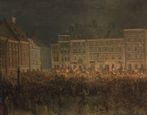 Patriotic manifestation at the square of the Old Town in 1861