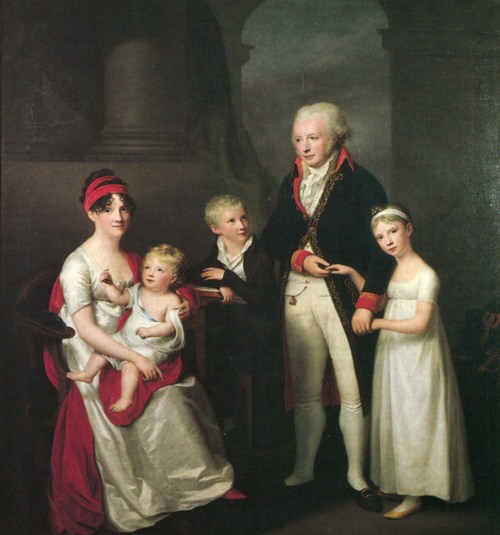 Family portrait of Lübeck merchant Marc André Souchay (1759-1814), his wife Cornelia (1765-1838) and their children