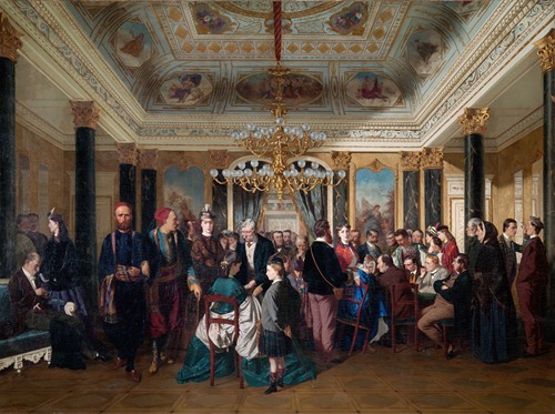 A Gaming Room in Wiesbaden (1864)