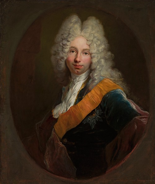 Friedrich Wilhelm Kettler (1692–1711) (Portrait of a man in a wig with the Black Eagle Order)