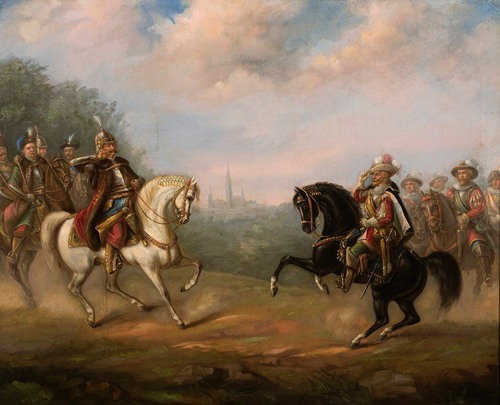 King John III Sobieski meets emperor Leopold at Vienna