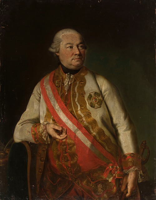Portrait of count Andreas Hadik von Futak (1710–1790) with the star of the Military Order of Maria Theresa on his breast