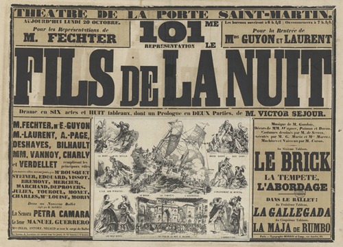 Théatre de la Porte Saint-Martin, 101ème représentation, le Fils de la nuit